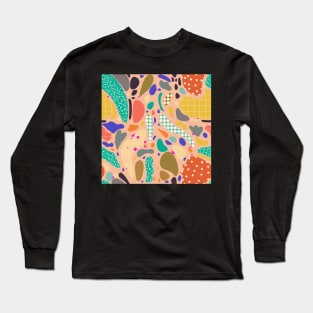 Abstract Terrazzo Style Long Sleeve T-Shirt